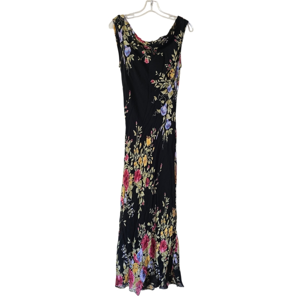 MAJICK Womens Maxi‎ Dress Y2k Embellished Floral Print Size Small